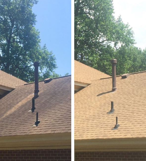  before and after roof wash